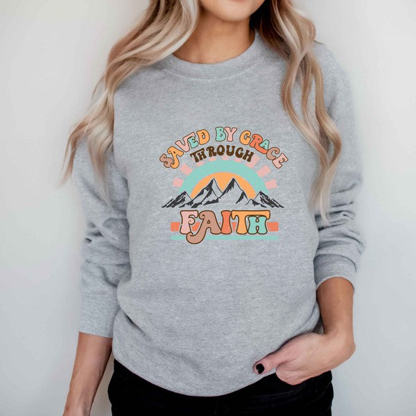 Saved By Grace Mountains Sweatshirt