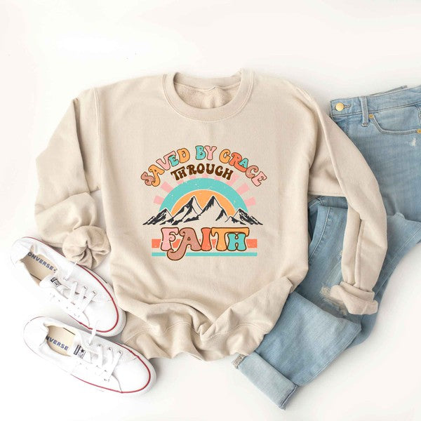 Saved By Grace Mountains Sweatshirt