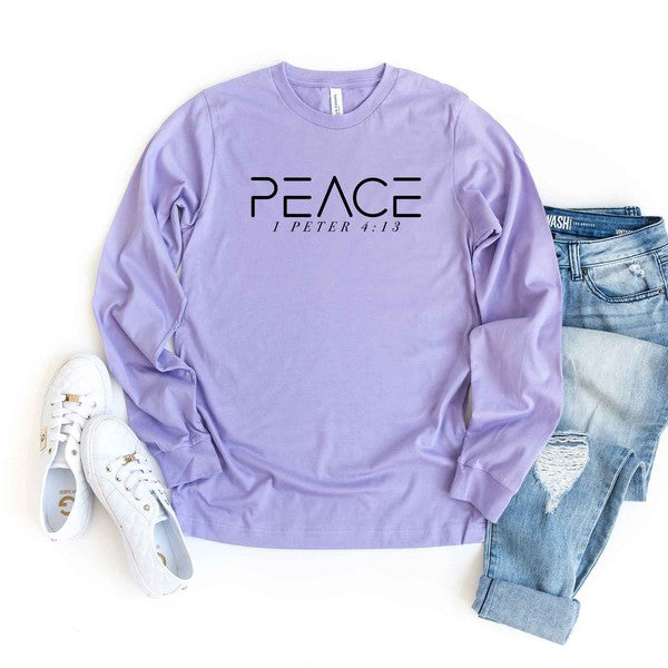 Peace Long Sleeve Graphic Tshirt