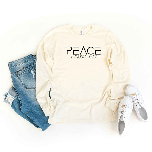 Peace Long Sleeve Graphic Tshirt