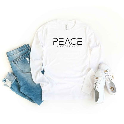 Peace Long Sleeve Graphic Tshirt