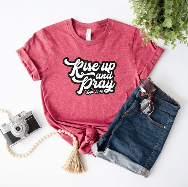 Rise Up And Pray Short Sleeve Graphic Tshirt