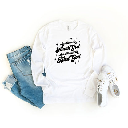 Look Back & Thank God Long Sleeve Graphic Tee