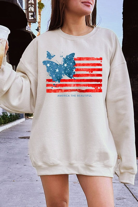 Akira USA Flag Graphic Sweatshirt