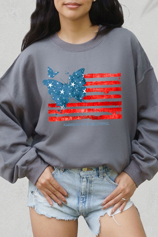 Akira USA Flag Graphic Sweatshirt