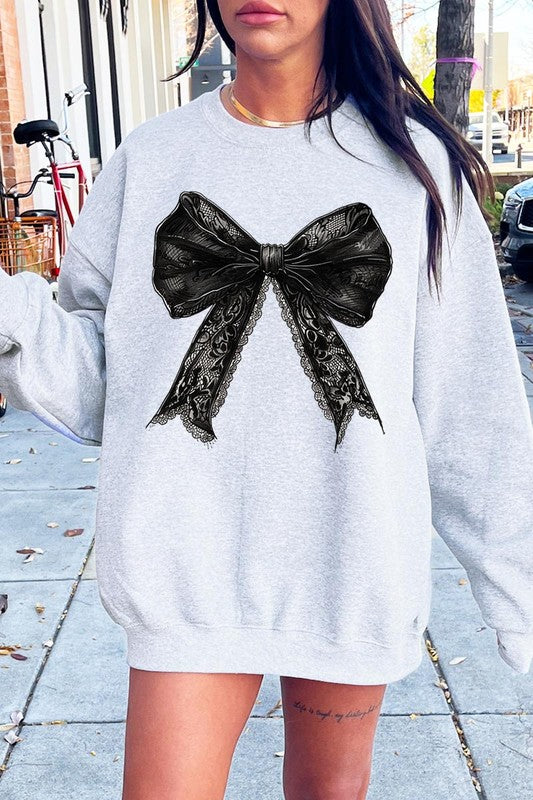 Coquette Bow Graphic Sweatshirt